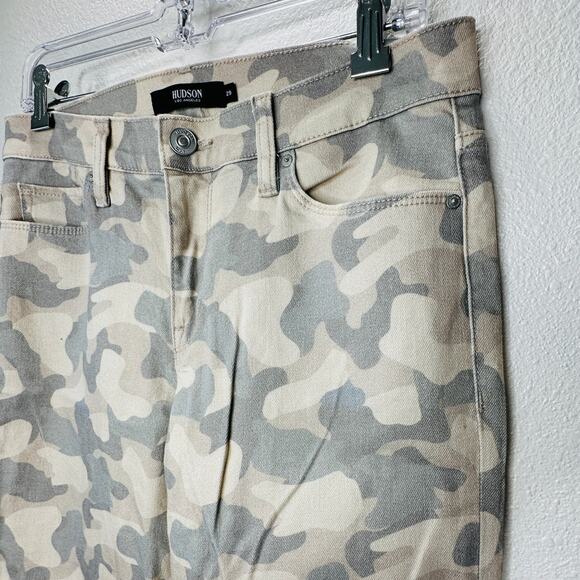 Hudson Nico Peyote Camo Mid-Rise Split Ankle Front Zip Jeans 29 - Picture 5 of 16